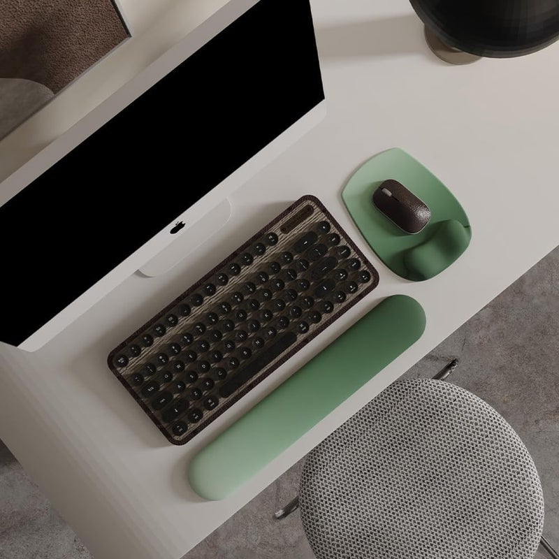 DemonChest ErgoFlow Gel Wrist Rest Mouse Pad-Ergonomic Cushion for Desk, Cute Aesthetic Computer Decor for Women,Small Mousepad Mat&Laptop Pads-Office,Home Wireless Support&Ergo Accessories (08Earthy Green) - Image 2